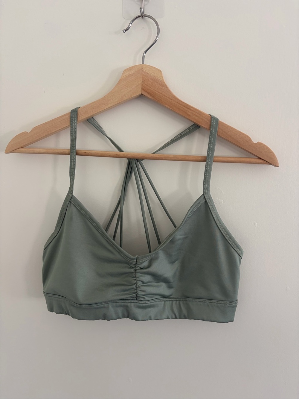 ALO Yoga Sage Green Strappy Back Bralette